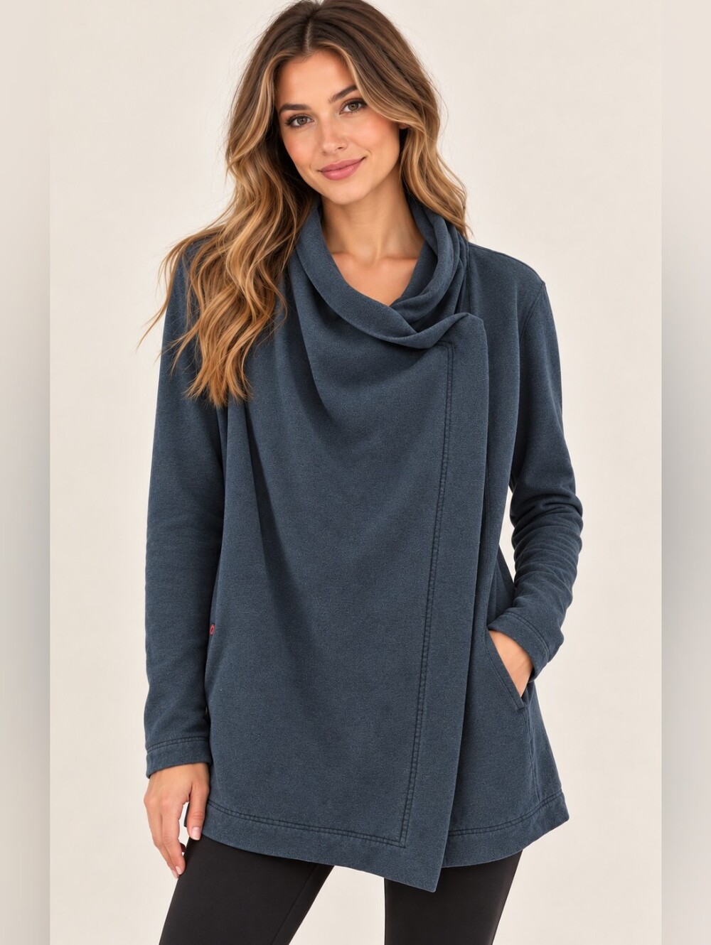 lululemon athletica Draped Cowl Neck Sweater – Slate Blue